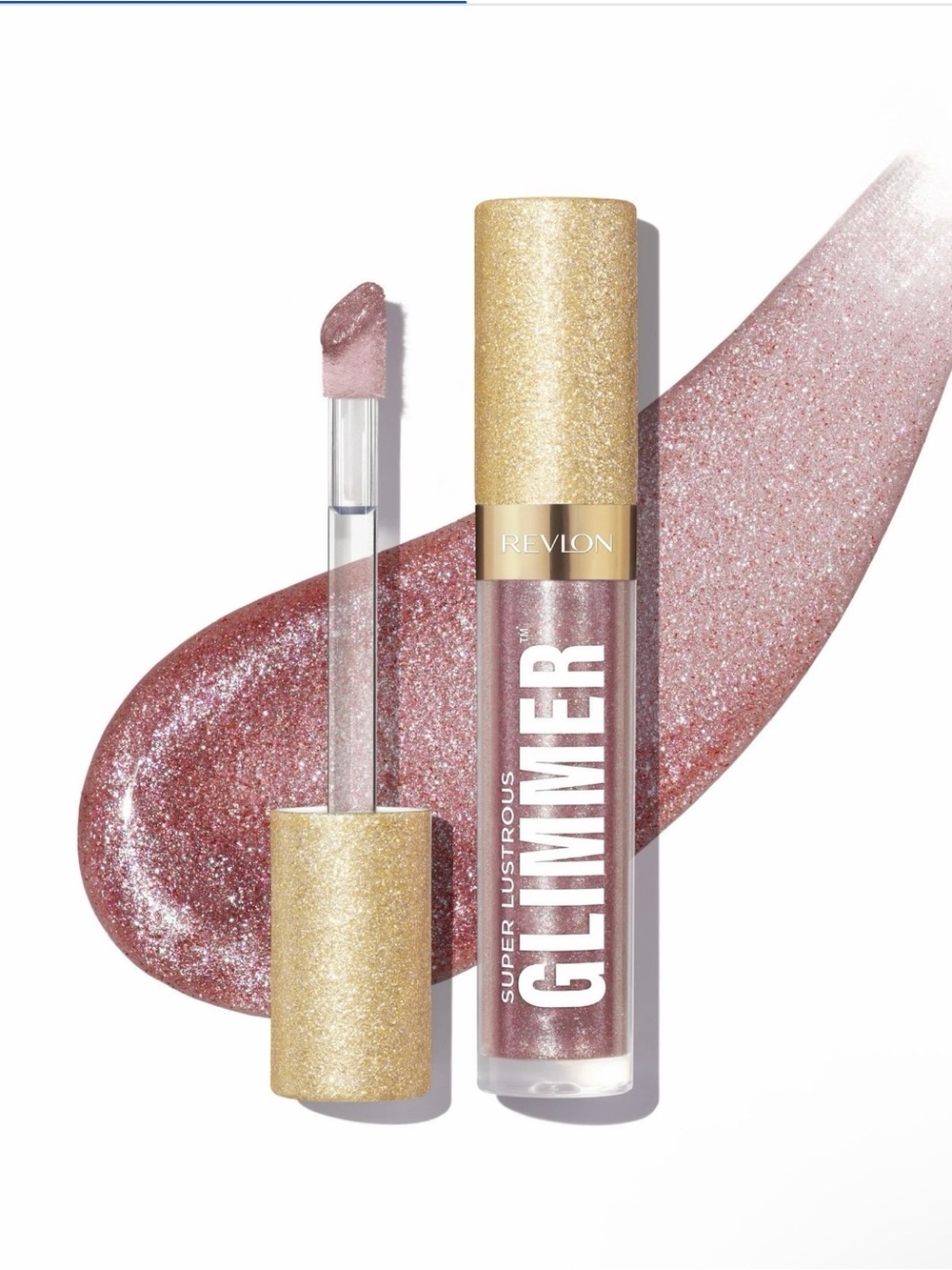 Revlon Super Lustrous Glimmer Lip Gloss – Shimmery Rose Gold